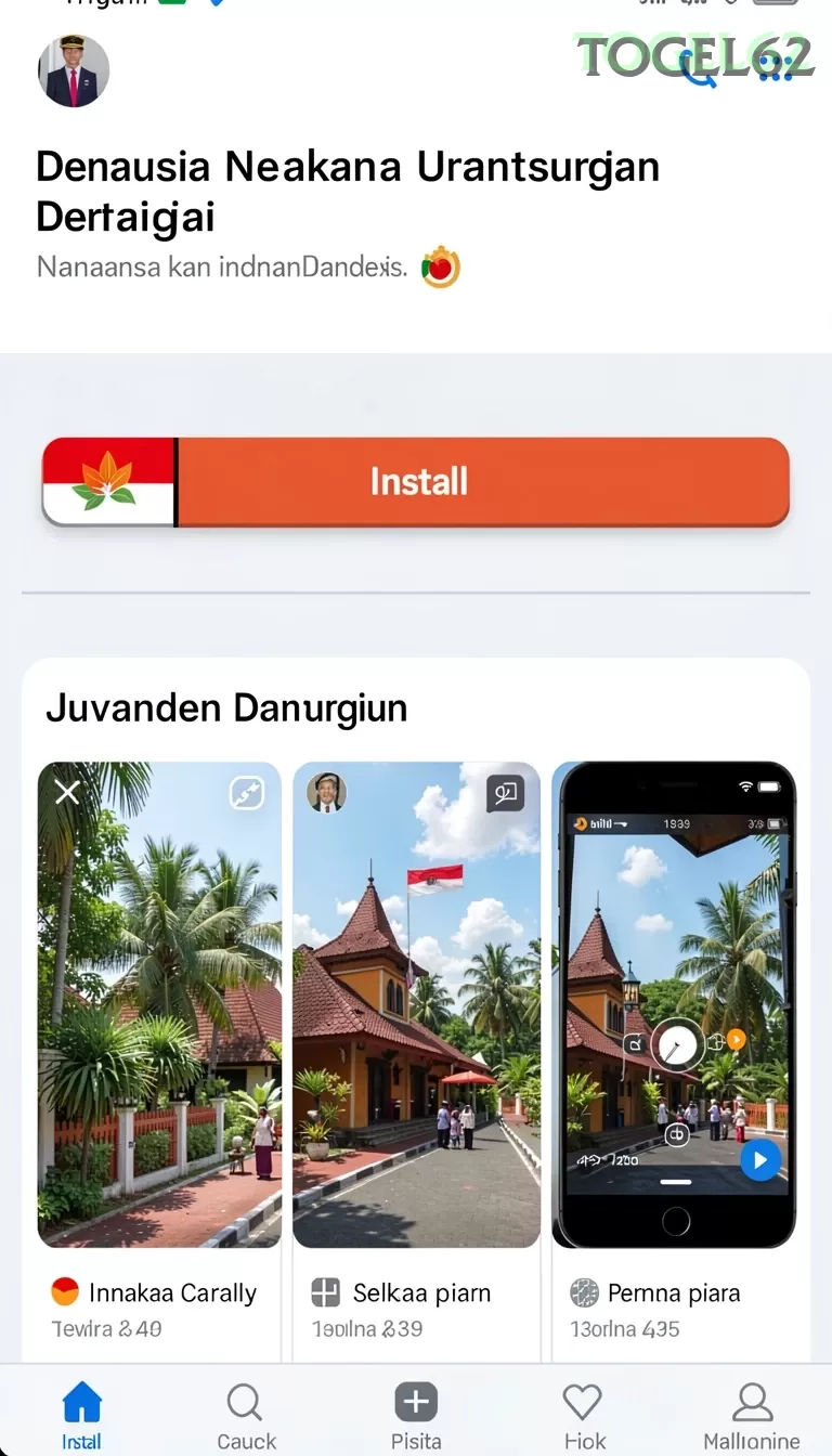 Cuplikan layar CINEMA77 — menu navigasi