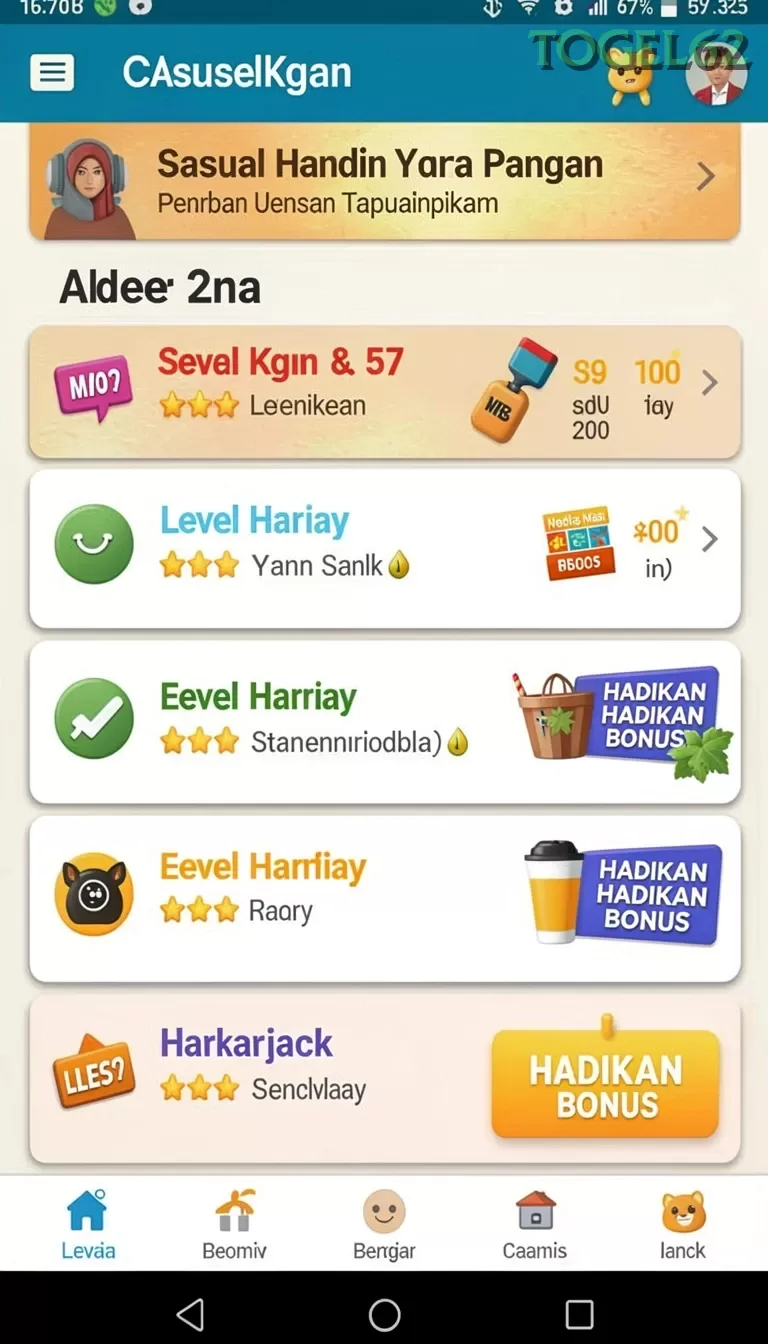 Cuplikan layar TAWONBET — pengaturan akun